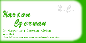 marton czerman business card